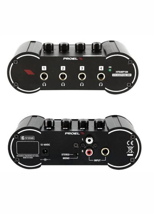 PROEL HPAMP104 AMPLIFICATORE PER CUFFIE 4 CH