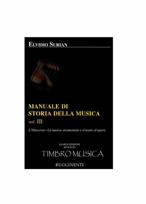 SURIAN MANUALE DI STORIA DELLA MUSICA VOL 3 RUGGINENTI