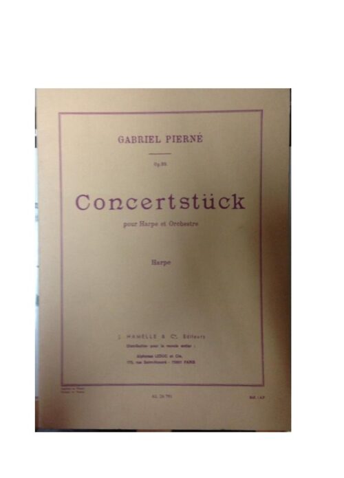 PIERNE' : CONCERTSTUCK POUR HARPE ET ORCHESTRE OP.39 LEDUC AL26791