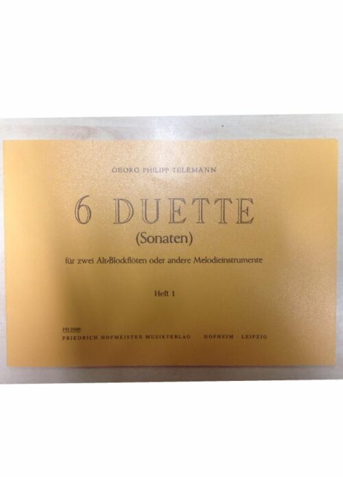 TELEMANN : 6 DUETTI PER FLAUTO DOLCE VOL.1 HOFHEIM