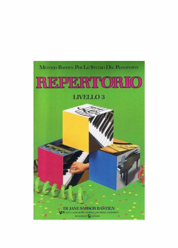 BASTIEN : METODO PER LO STUDIO DEL PIANOFORTE REPERTORIO LIVELLO 3 WP213I