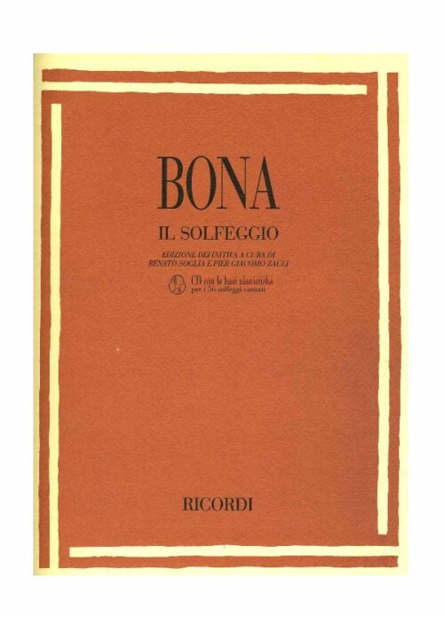 BONA : IL SOLFEGGIO    RICORDI 139167