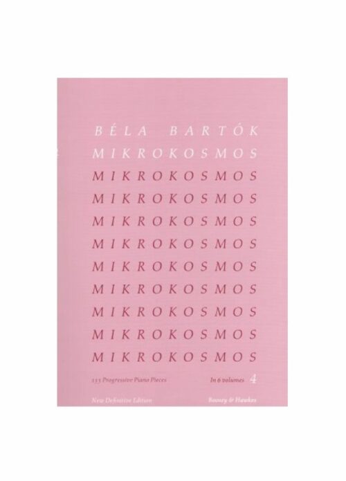 BARTOK : MIKROKOSMOS VOLUME 4   BOOSEY BH8004
