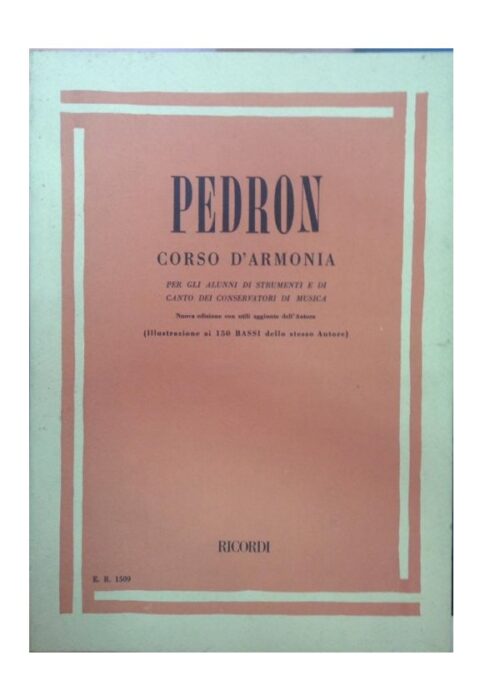 PEDRON : CORSO DI ARMONIA   RICORDI ER1509