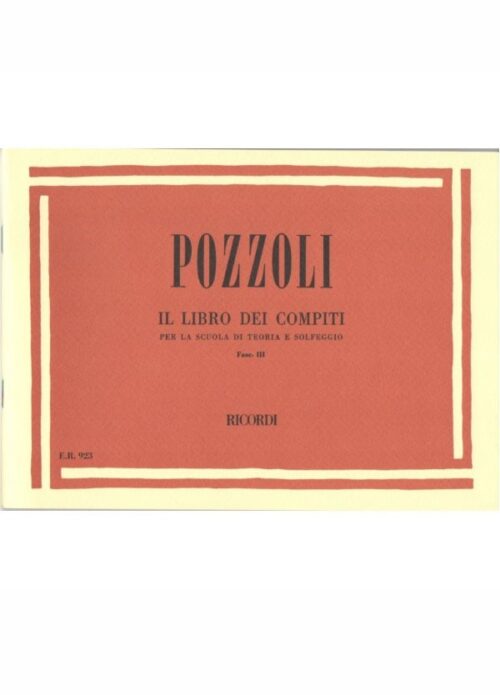 POZZOLI : IL LIBRO DEI COMPITI FASCICOLO 3   RICORDI ER923