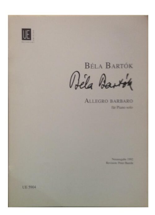 BARTOK : ALLEGRO BARBARO PER PIANO SOLO  UNIVERSAL UE5904