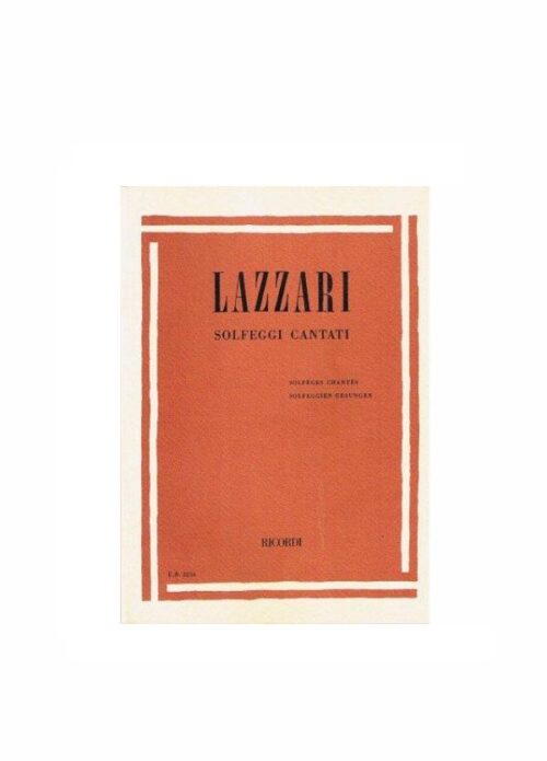 LAZZARI : SOLFEGGI CANTATI   RICORDI ER2256