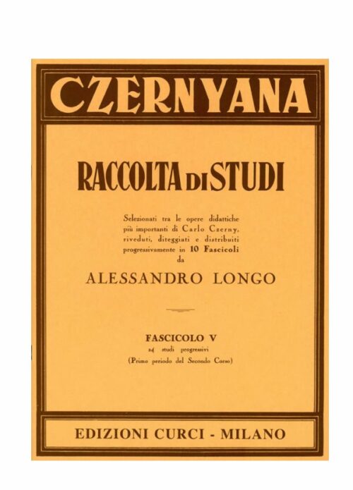 CZERNYANA RACCOLTA DI STUDI FASCICOLO V   CURCI EC2595