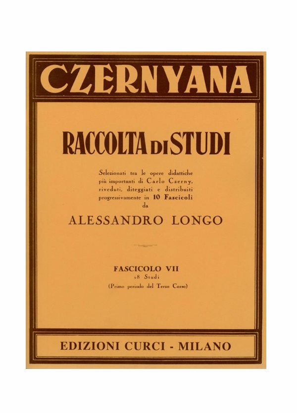 CZERNYANA RACCOLTA DI STUDI FASCICOLO VII CURCI EC2597