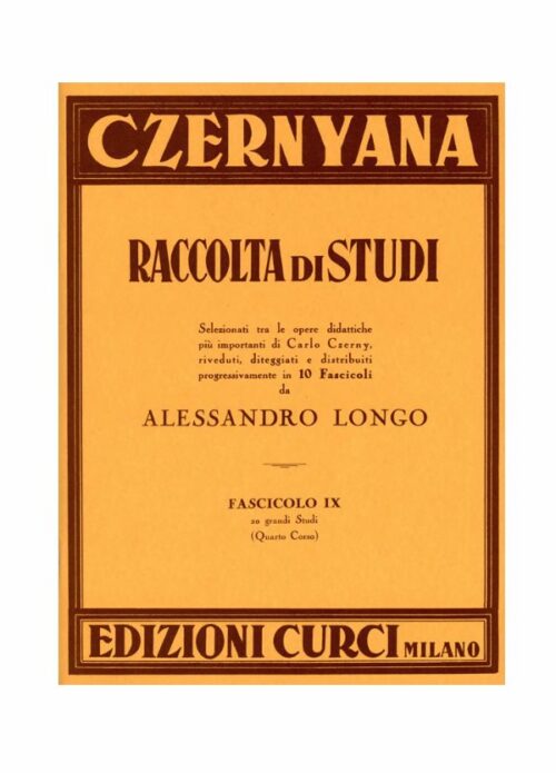 CZERNYANA RACCOLTA DI STUDI FASCICOLO IX  CURCI EC2599