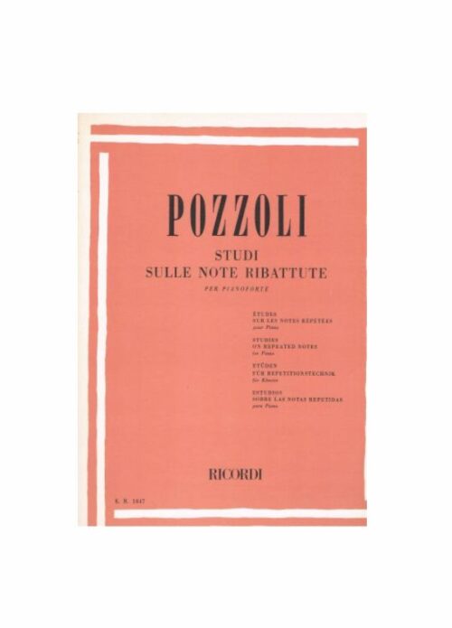 POZZOLI : STUDI SULLE NOTE RIBATTUTE     RICORDI ER1847