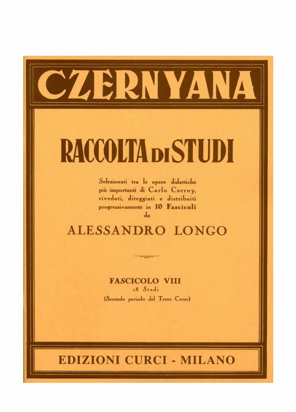 CZERNYANA RACCOLTA DI STUDI FASCICOLO VIII CURCI EC2598