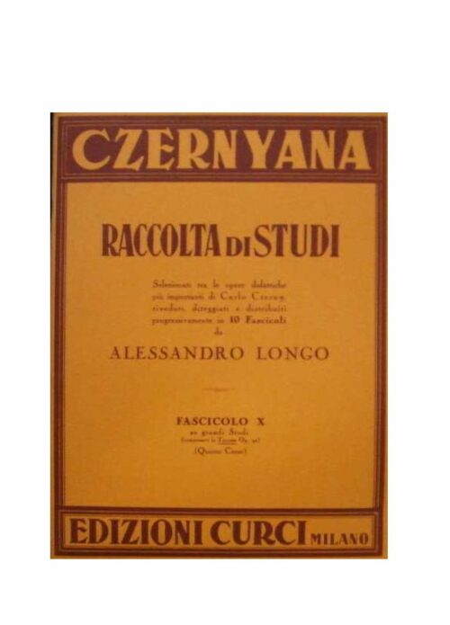CZERNYANA RACCOLTA DI STUDI FASCICOLO X   CURCI EC2600