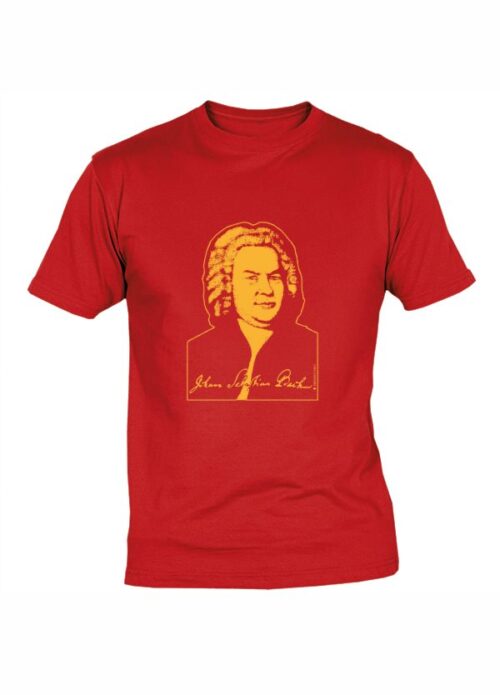 MAGLIETTA COMPOSITORE BACH ROSSA TAGLIA M