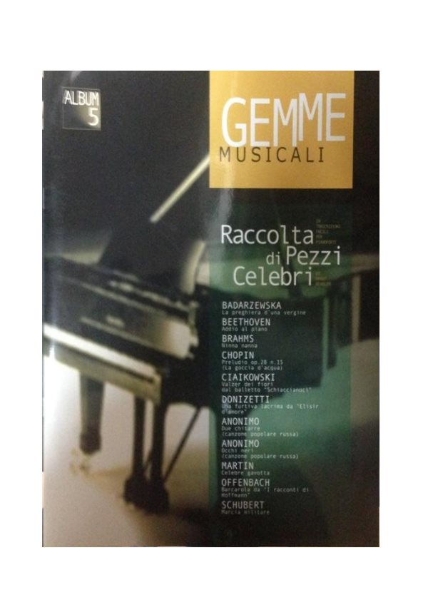 BENDLER : GEMME MUSICALI ALBUM 5 PEZZI CELEBRI EA2710