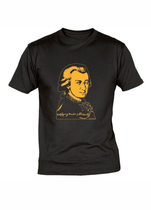 MAGLIETTA COMPOSITORI MOZART NERA TAGLIA XL