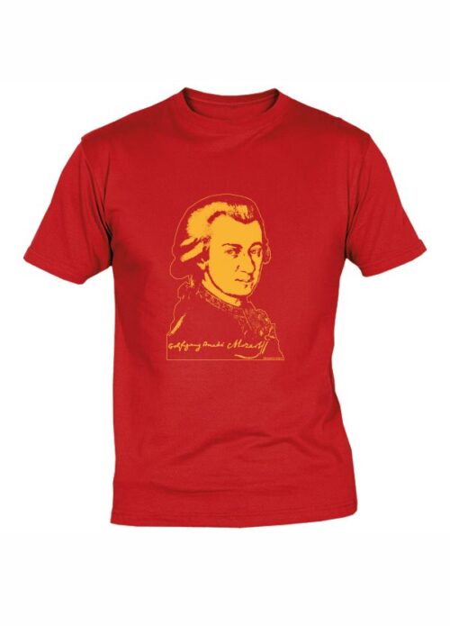 MAGLIETTA COMPOSITORI MOZART ROSSA TAGLIA S