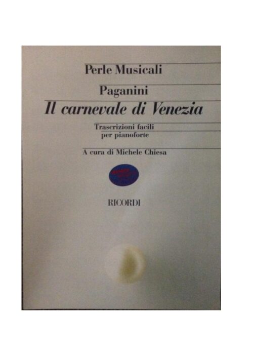 PERLE MUSICALI PAGANINI IL CARNEVALE DI VENEZIA per pianoforte