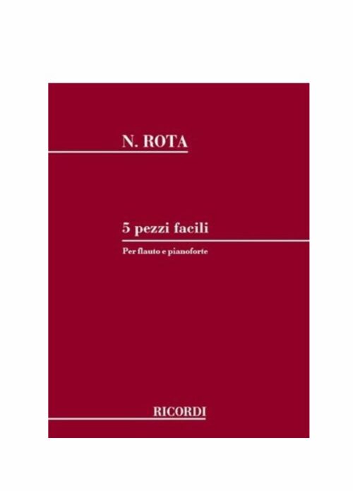 ROTA : 5 PEZZI FACILI per flauto e pianoforte   RICORDI 133175