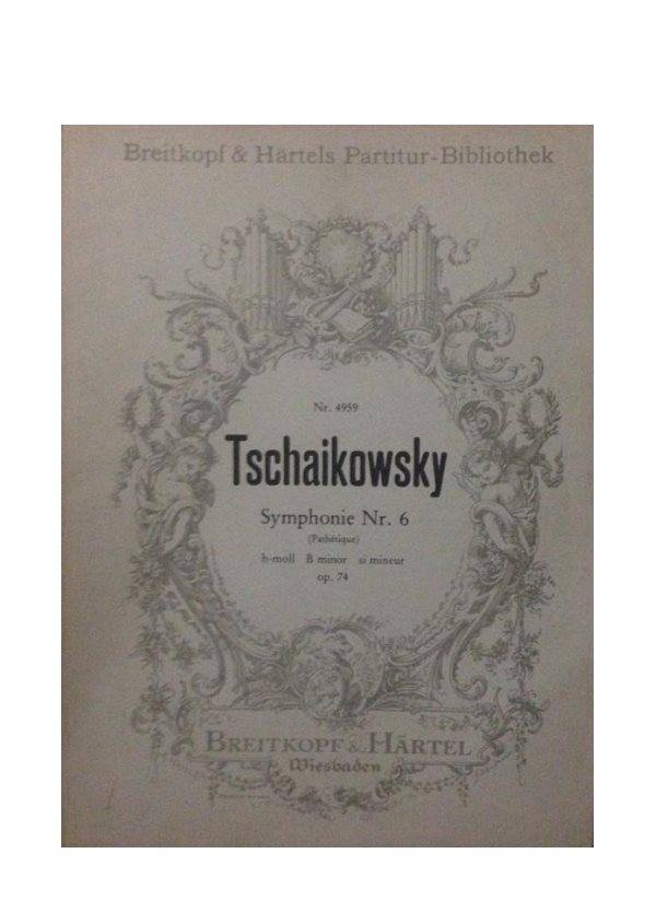 TCHAIKOWSKY : SYMPHONIE N.6 OP.74 in h-moll per orchestra BREITKOPF 4959