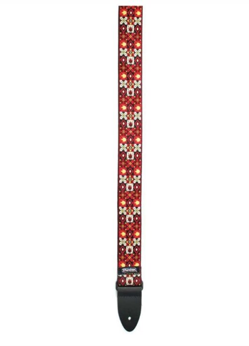 TRACOLLA CHITARRA BASSO DUNLOP JACQUARD STRAPS D67-01RD WINTERLAND RED