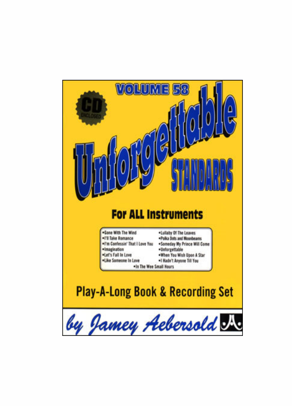 Aebersold Unforgettable Standards Vol. 58