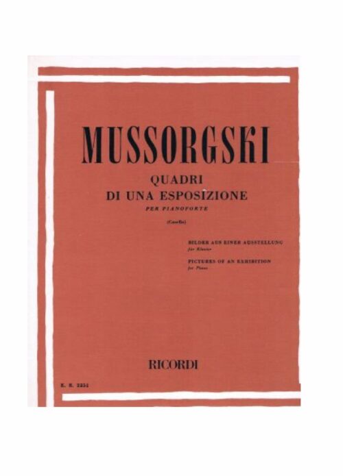 MOSZKOWSKI : QUADRI DI UNA ESPOSIZIONE per pianoforte RICORDI ER2251
