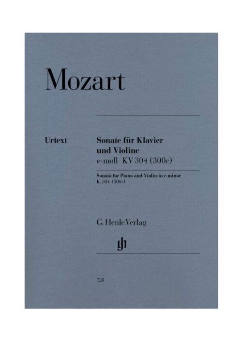 Mozart Sonata in Mi Minore K 304 per Violino e Piano Urtext Henle Verlag HV 728
