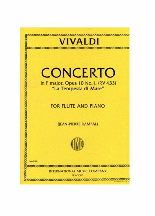 VIVALDI : CONCERTO IN FA minor OP.10 N.1 RV 433 LA TEMPESTA DI MARE per flauto e piano