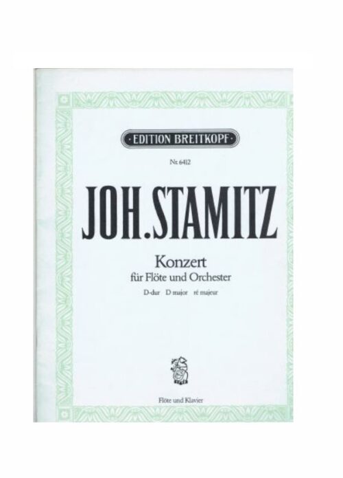 STAMITZ : CONCERTO PER FLAUTO E PIANOFORTE IN RE   BREITKOPF 6412