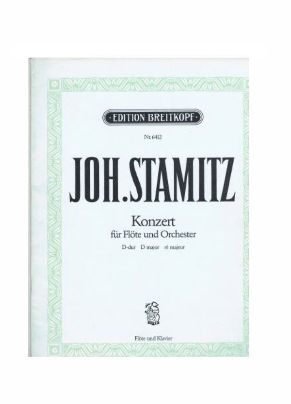 STAMITZ : CONCERTO PER FLAUTO E PIANOFORTE IN RE BREITKOPF 6412