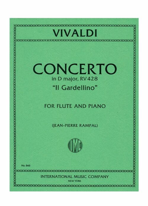 VIVALDI : CONCERTO IN RE RV 428 IL GARDELLINO per flauto e pianoforte IMC 848