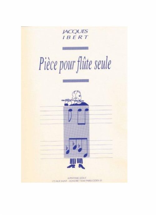 IBERT : PIECE POUR FLUTE SEULE   LEDUC AL19306