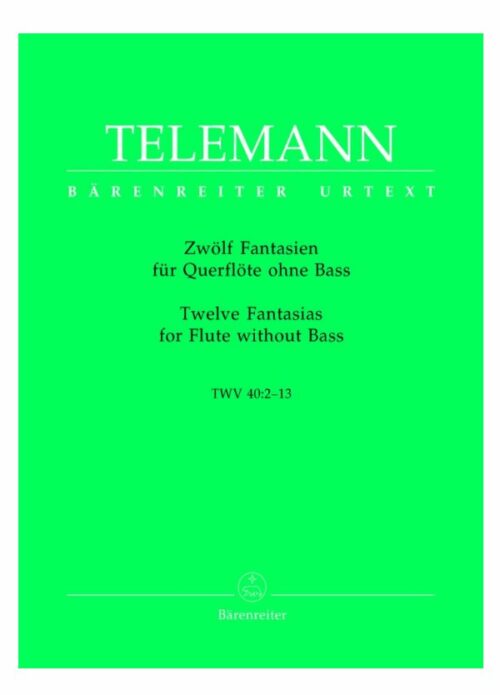 Telemann 12 Fantasie per Flauto Solo Urtext Ed. Barenreiter Ba 2971