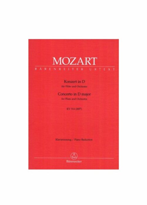 MOZART : CONCERTO IN RE KV 314 per flauto e pianoforte  BARENREITER BA4855A