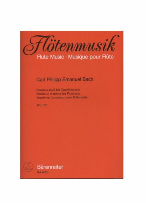 C.P.E. BACH : FLOTENMUSIK sonata in la minore per flauto  BARENREITER BA6820