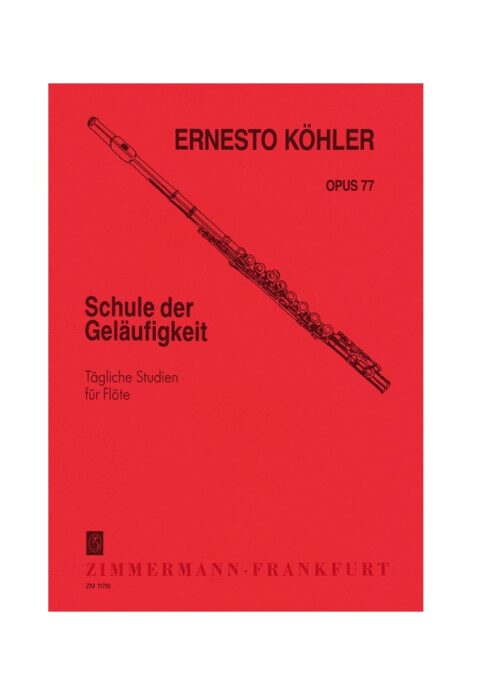 KOHLER : SCUOLA DELLA VELOCITA' OP.77 per flauto  ZIMMERMANN ZM11710