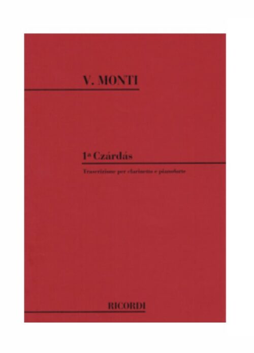 MONTI :  CZARDAS 1 PER CLARINETTO E PIANOFORTE  123826
