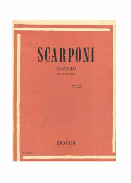 SCARPONI : 10 STUDI PER CLARINETTO RICORDI ER2920