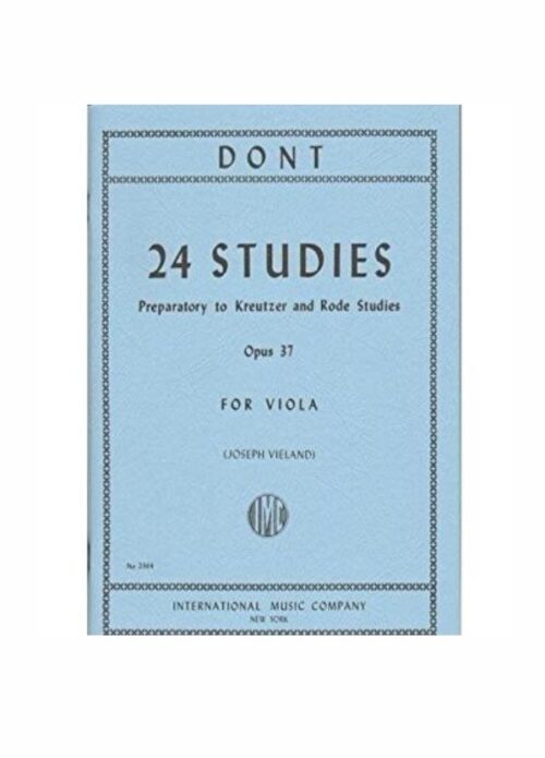 DONT : 24 STUDI OP.37 per viola   IMC 2364