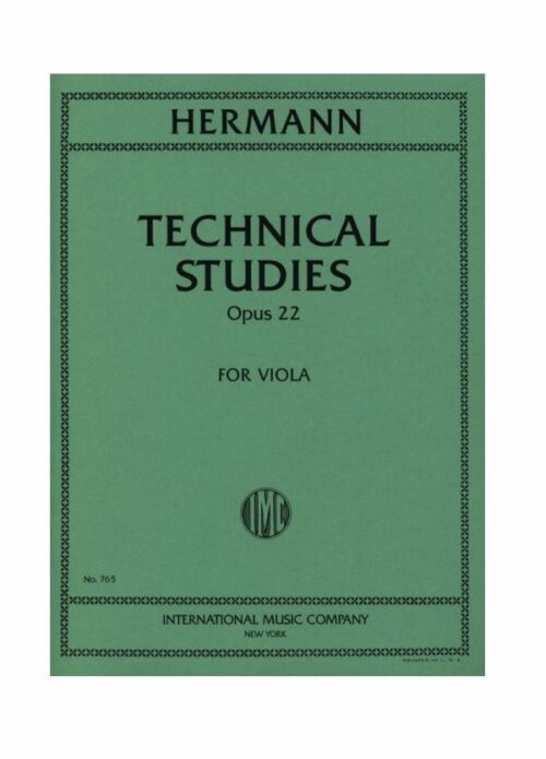 HERMANN : TECHNICAL STUDIES OP. 22 per viola   IMC 765