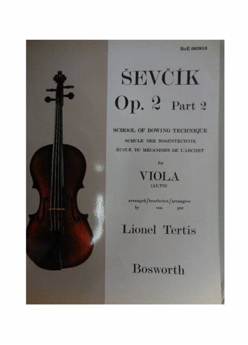 SEVCIK : SCHOOL OF BOWING TECHNIQUE OP.2 PART 2 per viola