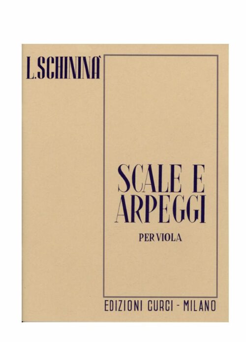 SCHININA' : SCALE E ARPEGGI PER VIOLA    CURCI  EC8329