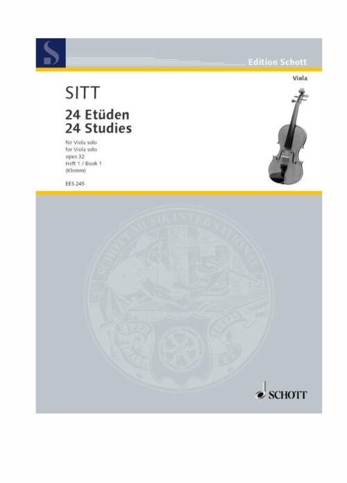 SITT : 24 STUDI OP.32 VOLUME 2 PER VIOLA   SCHOTT EES246