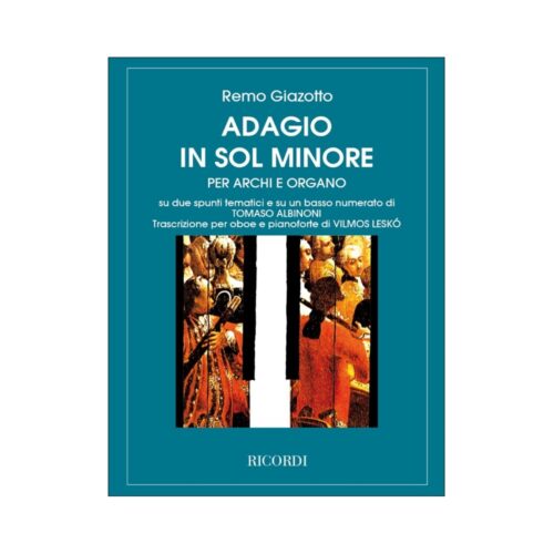 Giazotto : adagio in sol minore per oboe e pianoforte   RICORDI 132034