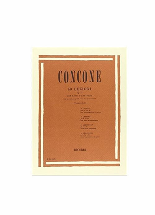 Concone 40 Lezioni Op. 17 per Basso o Baritono Ed. Ricordi Er1570