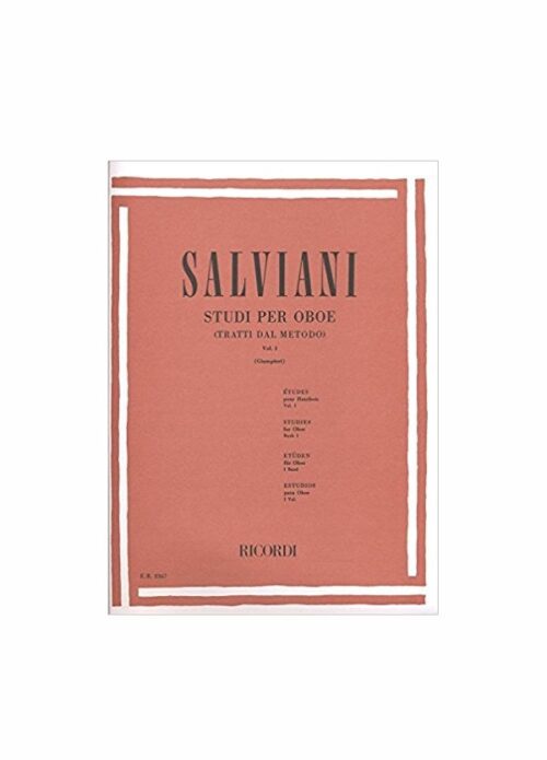 Salviani  studi per oboe vol.1 tratti dal metodo  Ricordi er2367