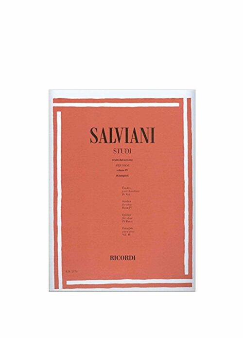 SALVIANI : STUDI PER OBOE VOL IV tratti dal metodo    RICORDI ER2370