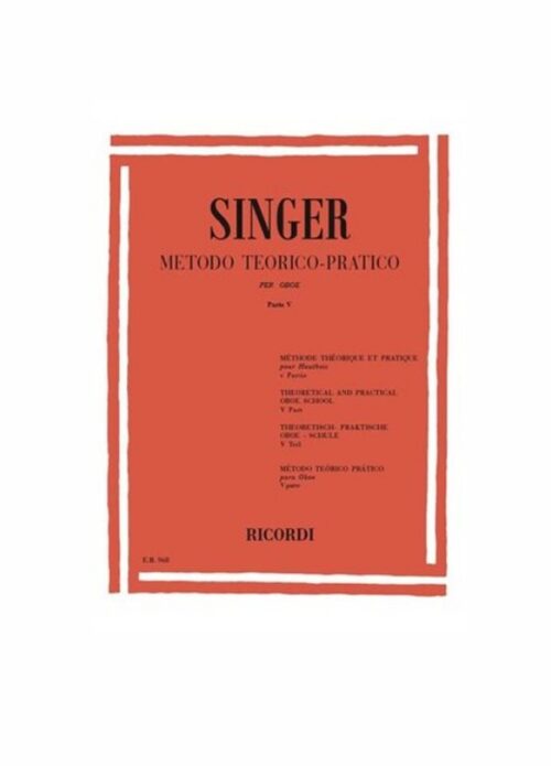 Singer Metodo teorico pratico per Oboe parte V Ed. Ricordi ER968