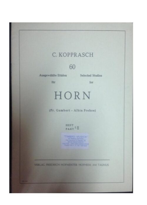 KOPPRASH : 60 STUDI PARTE 2 PER CORNO fh3104